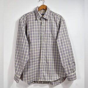 Robert Talbott Carmel -  Plaid Button Down Shirt men’s XL (F11)